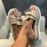 Nadine Bow Slip-On Sandals