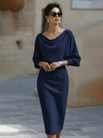 Jacqueline Batwing Sleeve Bodycon Midi Dress