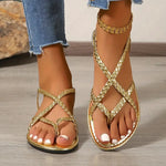 Julia Spring Woven Flat Sandals