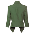 Susanne Open-Front Long-Sleeve Blazer