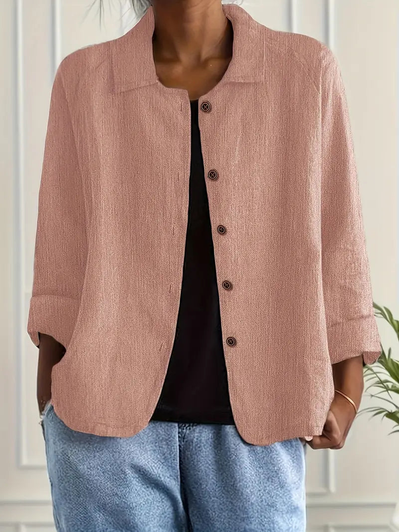 Hanna Lightweight Button-Front Jacket