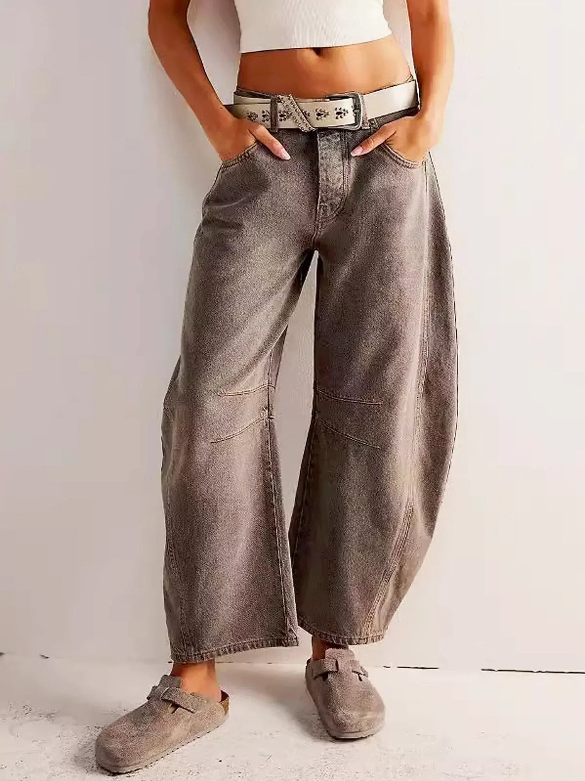 Gabriela Printed Wide-Leg Jeans