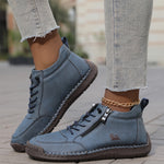 Bettina Comfort Lace-Up Sneakers with Side Zip