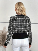 Elisa Fashionable Short Tweed Cardigan