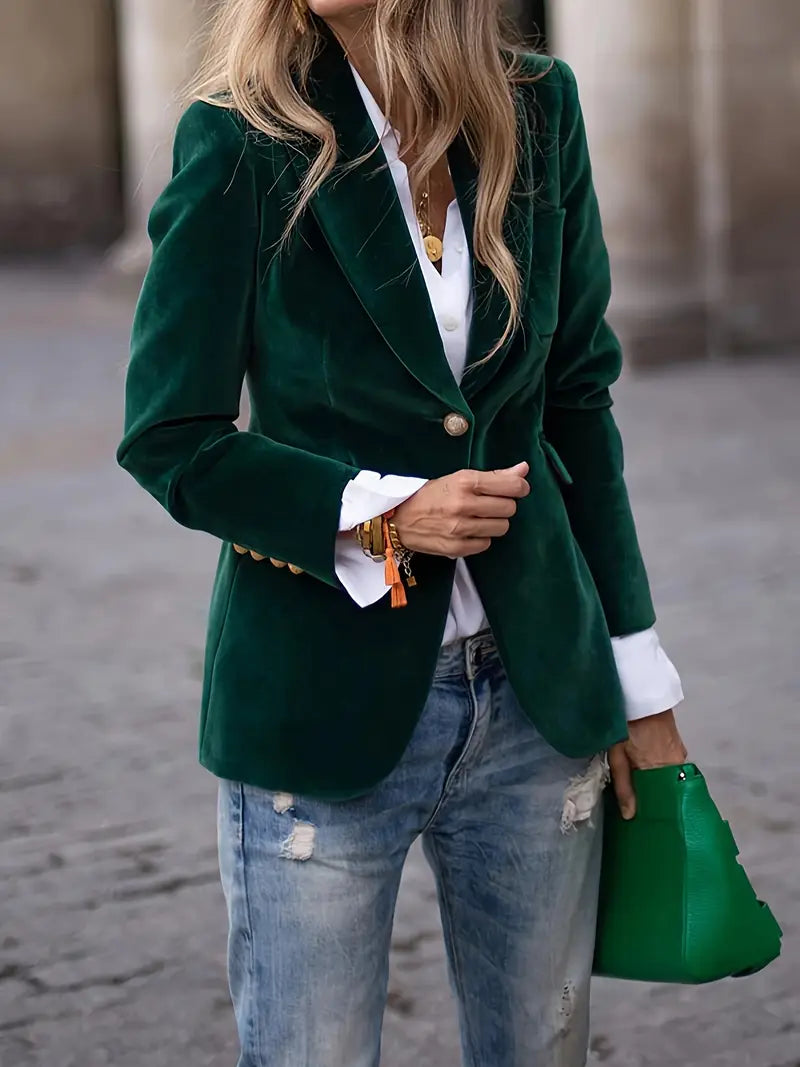 Sabina Classic One-Button Blazer