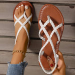 Julia Spring Woven Flat Sandals