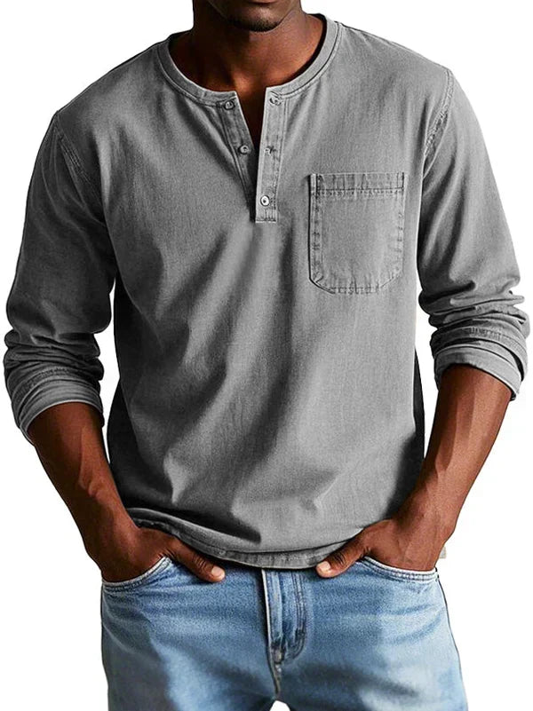 Philipp Long-Sleeve Henley Shirt