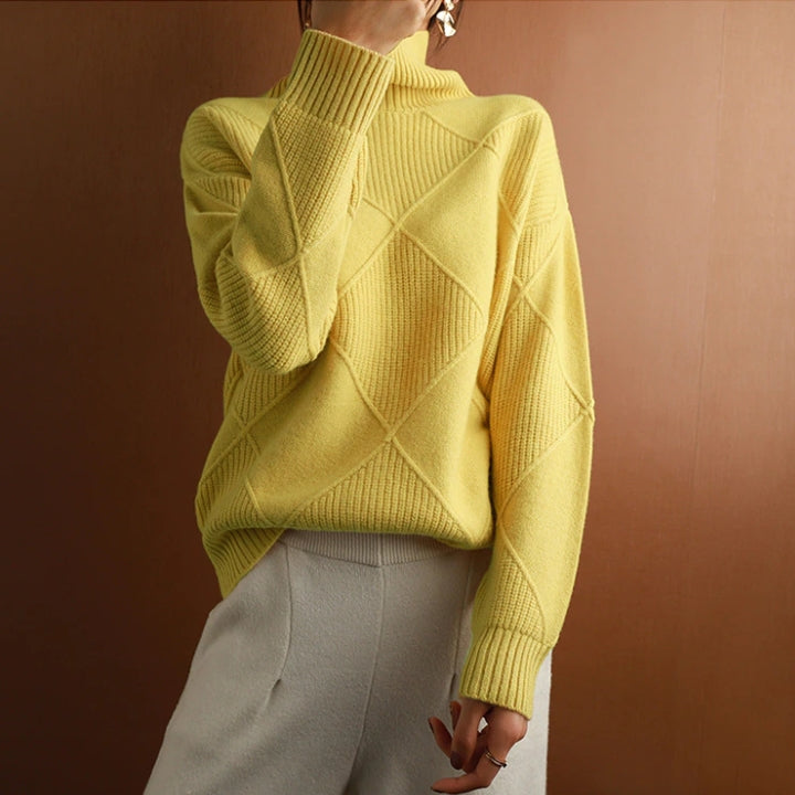 Natalie Cozy Cable Knit Turtleneck Sweater