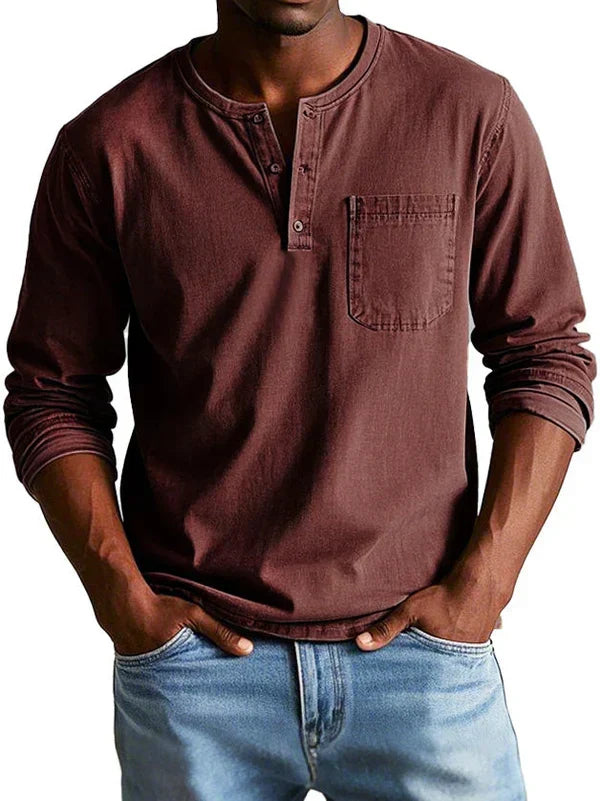 Philipp Long-Sleeve Henley Shirt