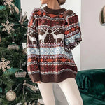 Carolin Reindeer Pattern Christmas Sweater