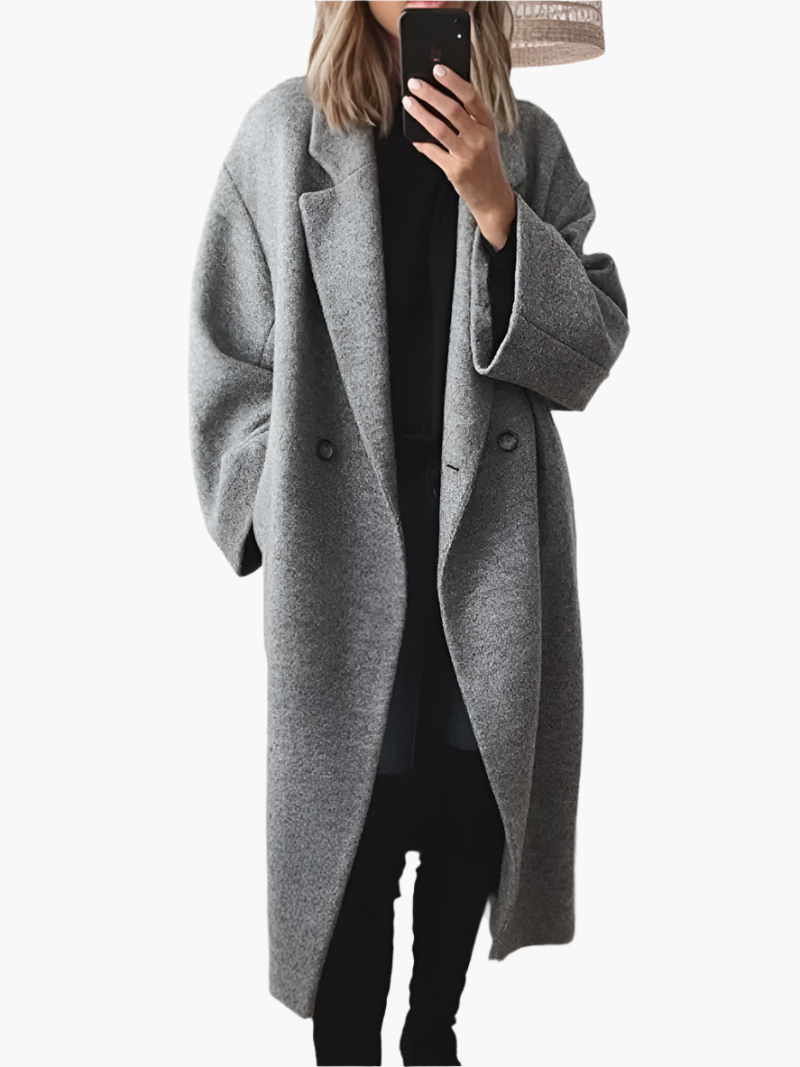 Laura Loose Fit Button-Front Coat