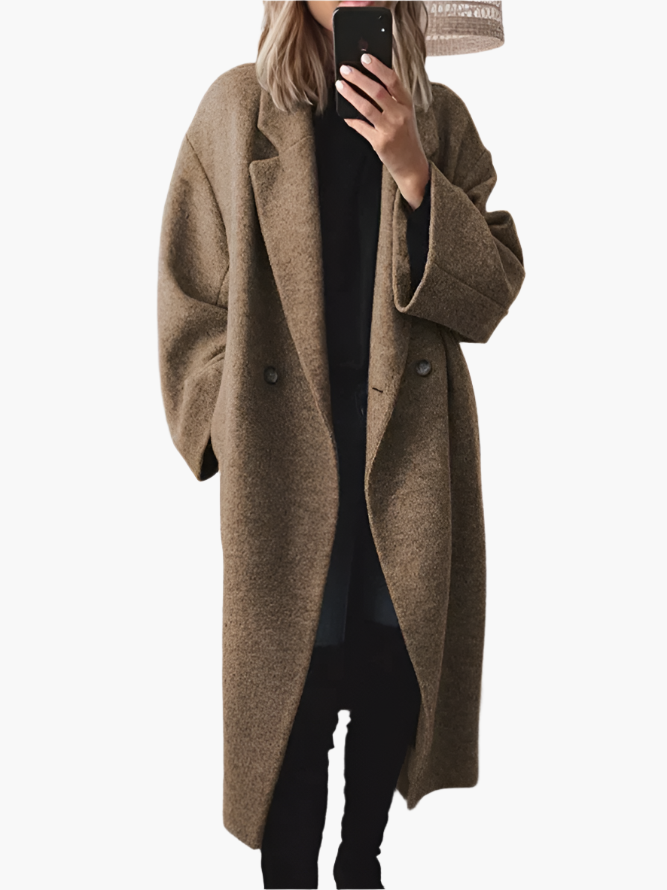 Laura Loose Fit Button-Front Coat