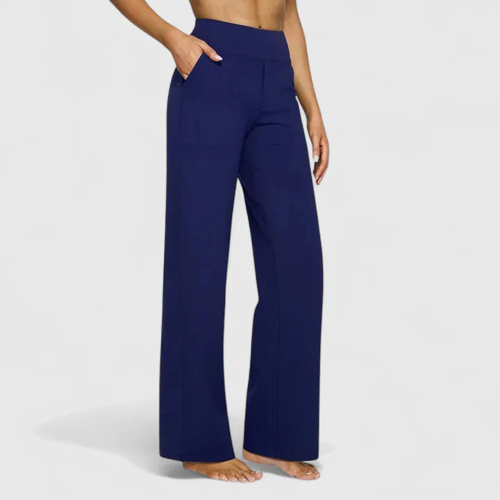 Nadine Wide-Leg Lounge Pants with Stretch Waistband
