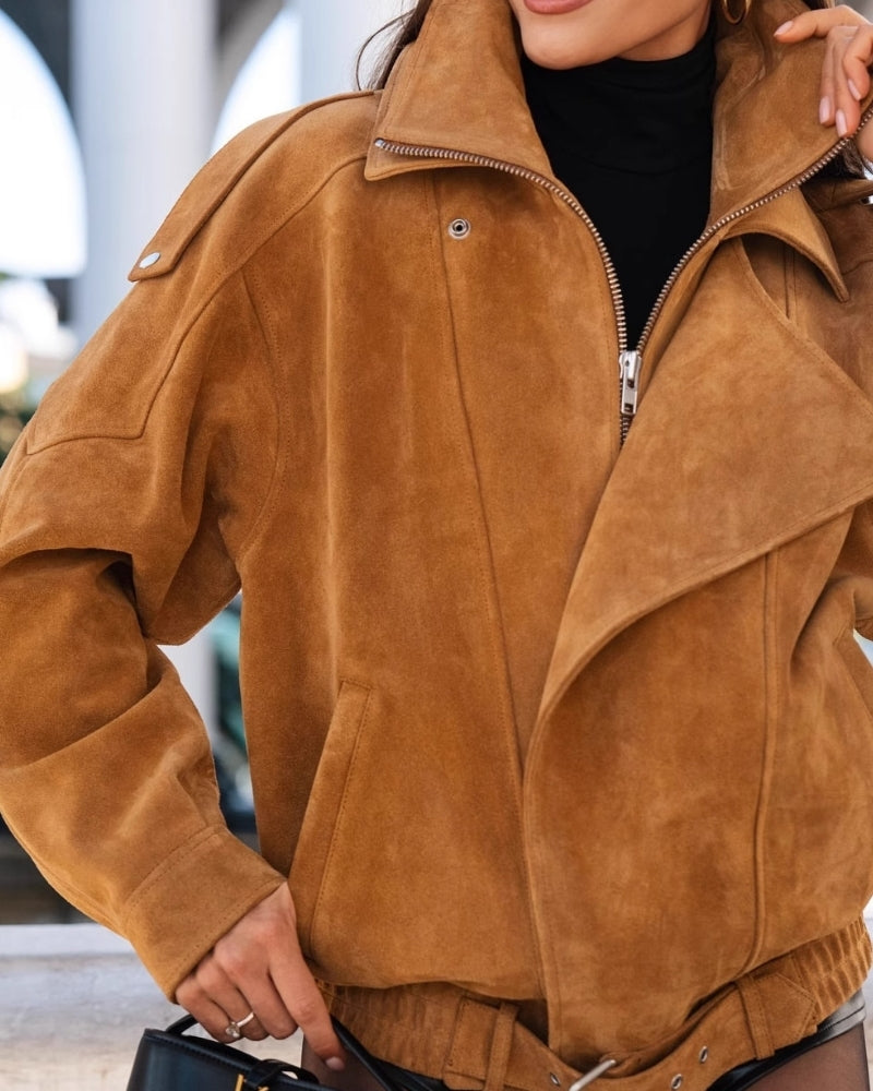 Vintage Suede Drape Jacket, women's drape jacket – view 6