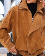 Vintage Suede Drape Jacket, women's drape jacket – view 6