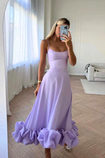 Jasmin Ruffle Hem Wedding Guest Dress