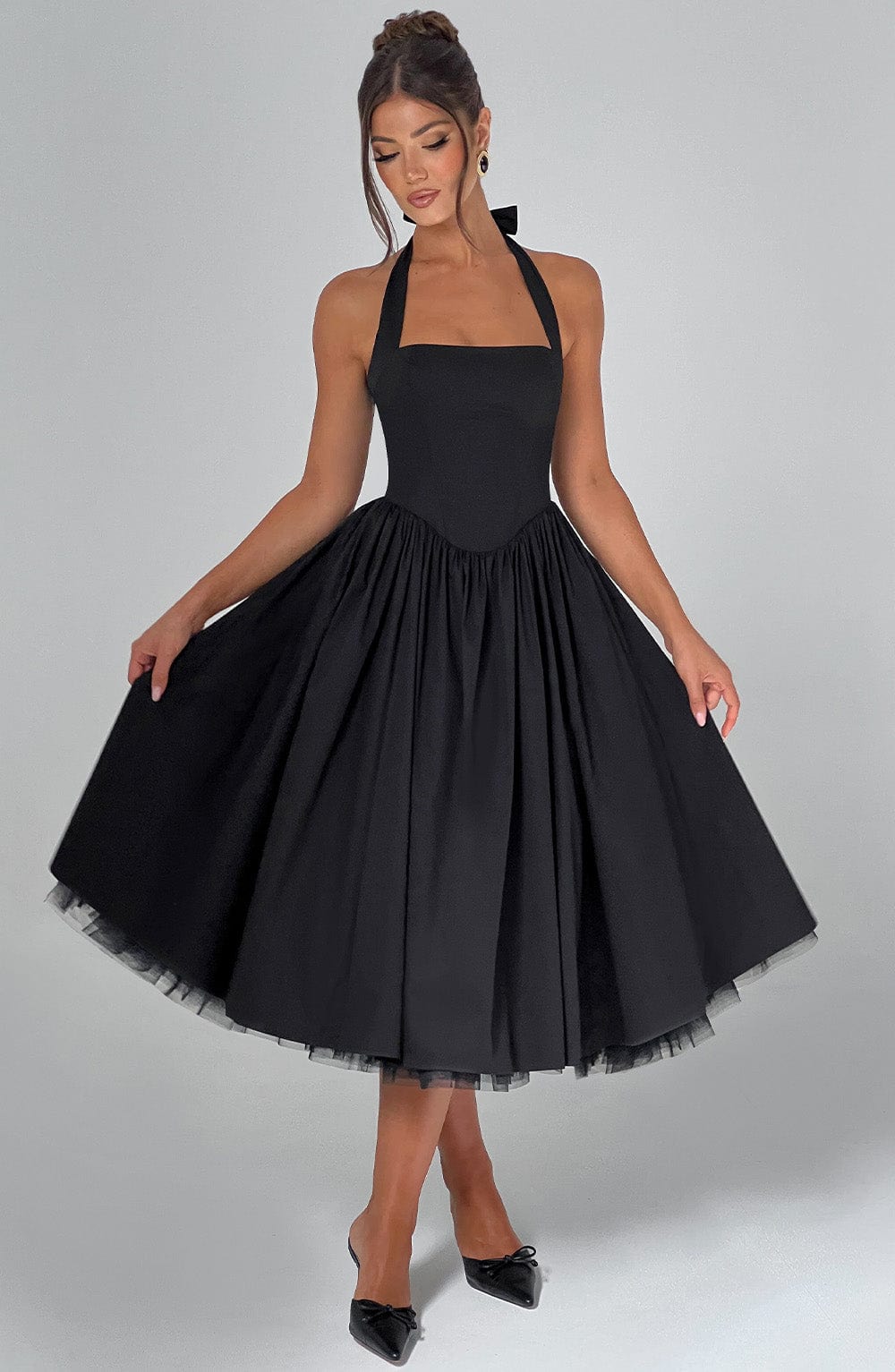 Lydia Halter Midi Wedding Guest Dress