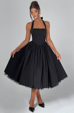 Lydia Halter Midi Wedding Guest Dress