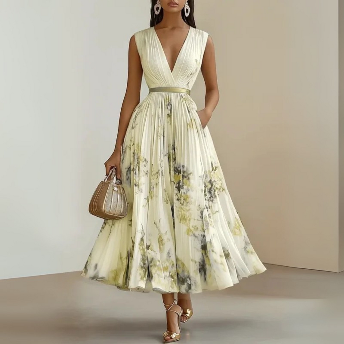 Claudia Flowing Sleeveless Summer Maxi Dress