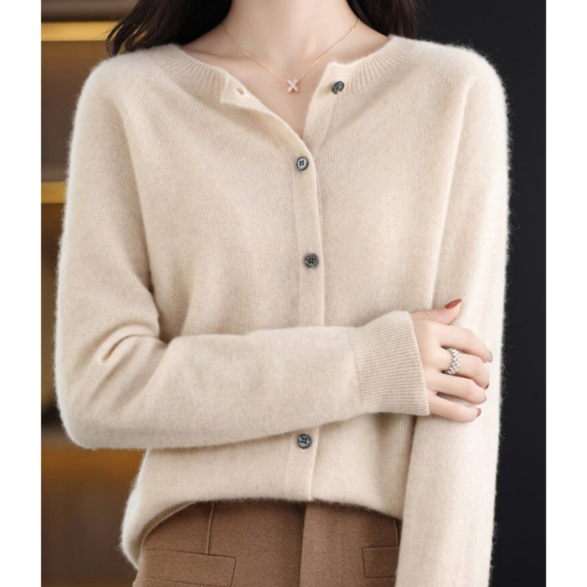 Katharina Classic Button-Front Cardigan