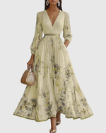 Isabella Sleeveless Pleated Floral Midi Dress