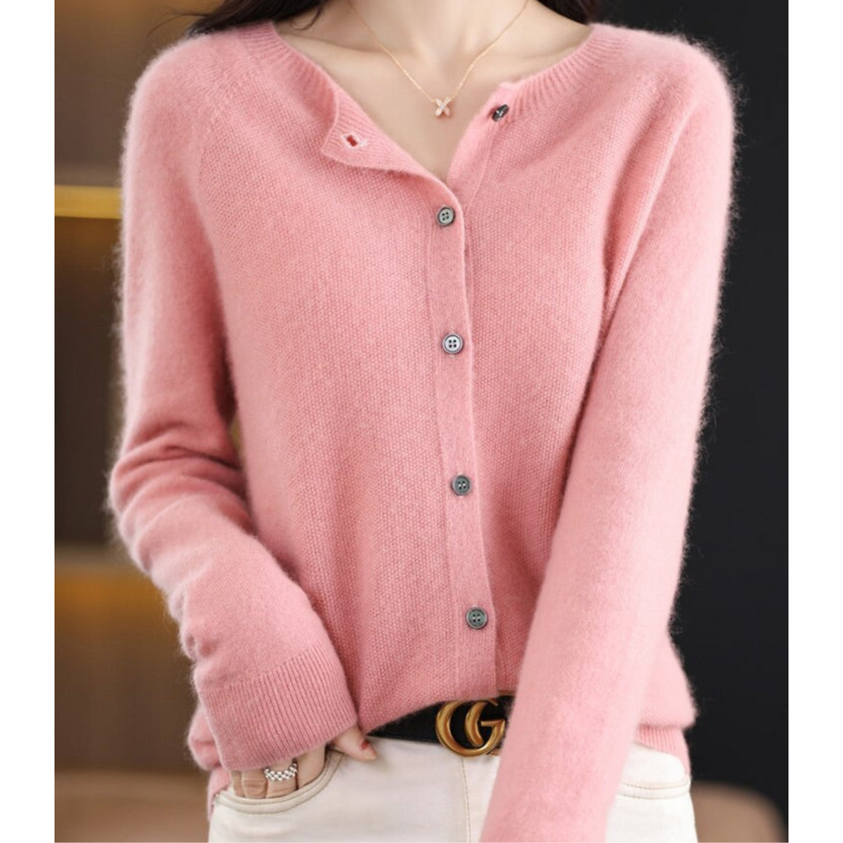 Katharina Classic Button-Front Cardigan
