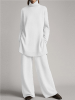 Isabella Turtleneck Wide-Leg Trouser Set