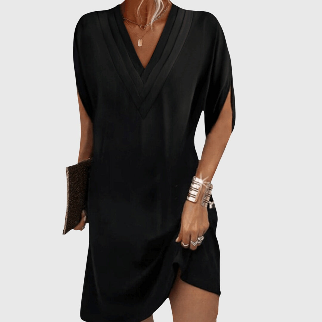 Nicole V-Neck Relaxed Mini Dress