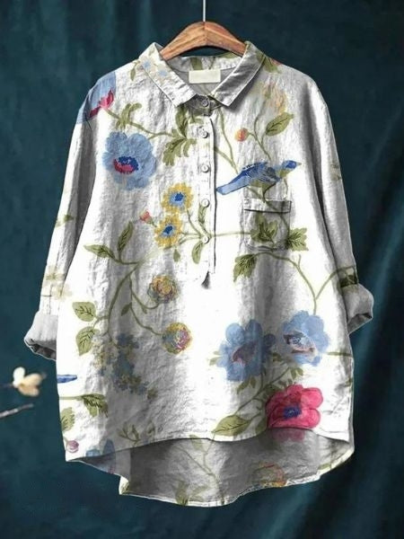 Monette | Floral Blouse, women's blouse – view 7