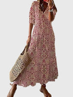 Michaela Boho V-Neck Maxi Dress