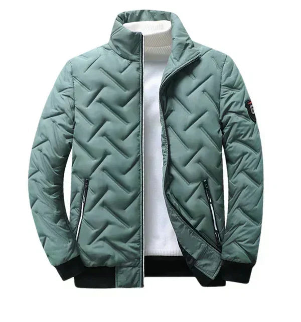 Theo Quilted Jacket with Stand Collar