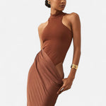 Kerstin Cut-Out Halter Maxi Dress