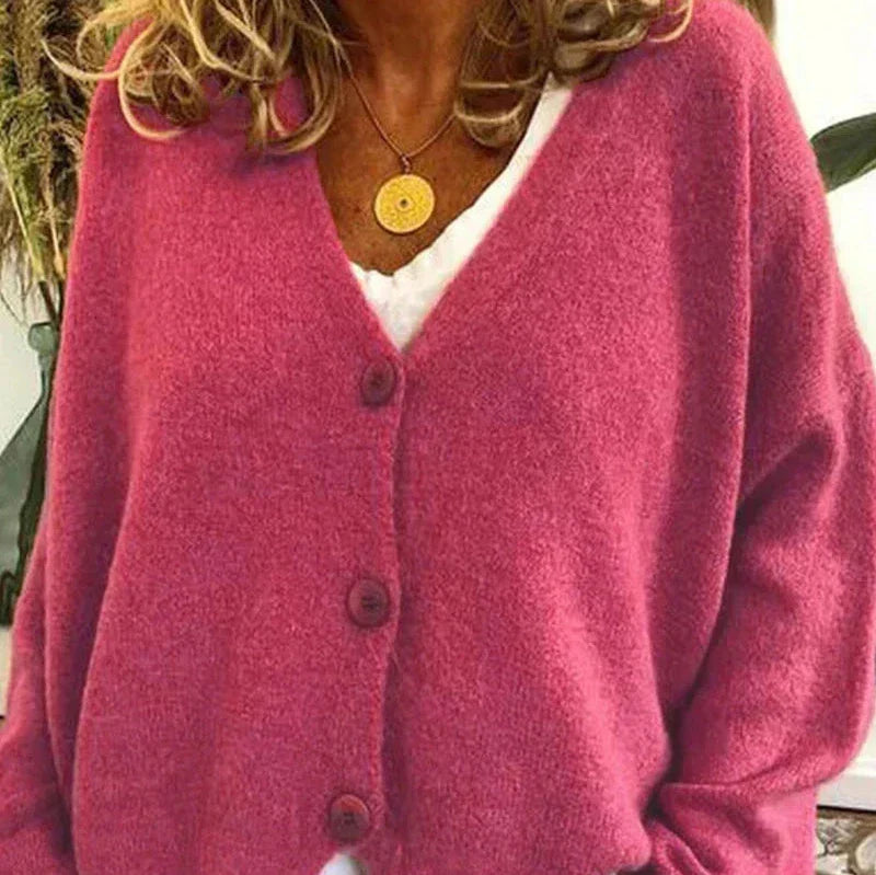 Birgit V-Neck Button Front Cardigan