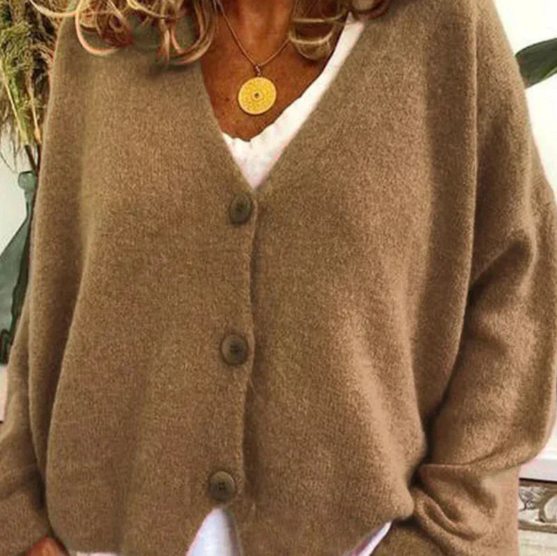 Birgit V-Neck Button Front Cardigan