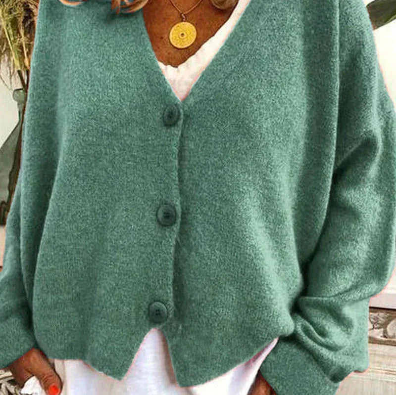 Birgit V-Neck Button Front Cardigan