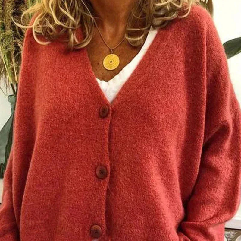 Birgit V-Neck Button Front Cardigan