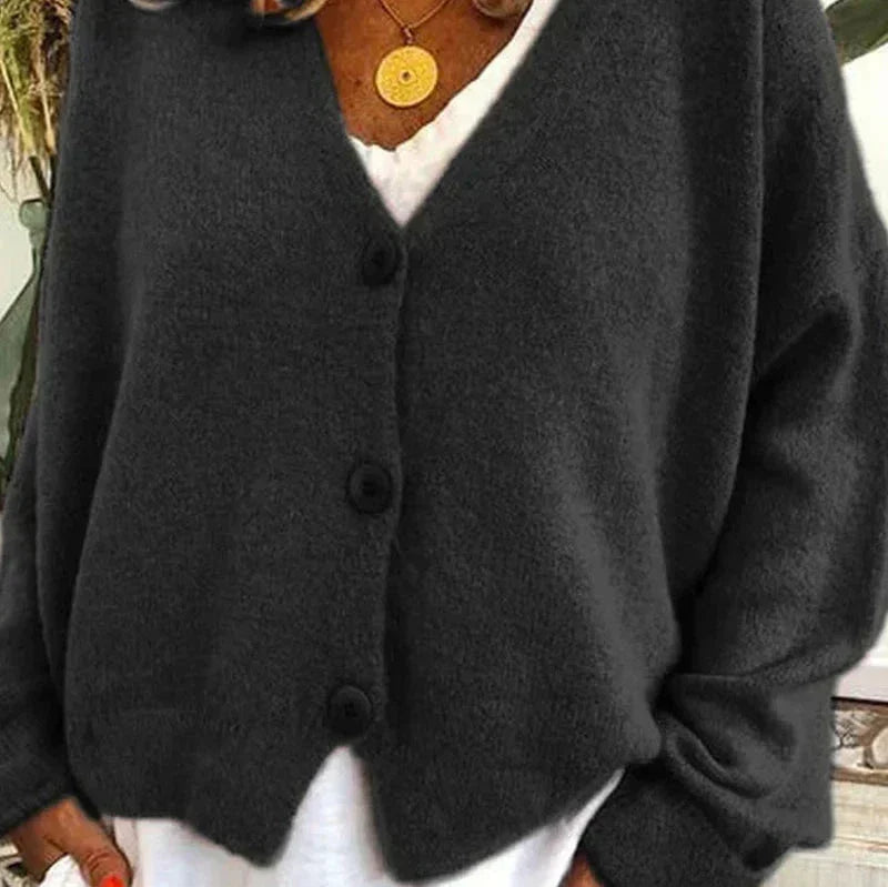 Birgit V-Neck Button Front Cardigan