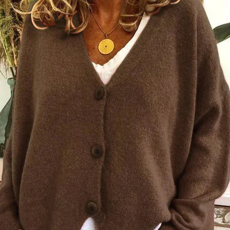 Birgit V-Neck Button Front Cardigan
