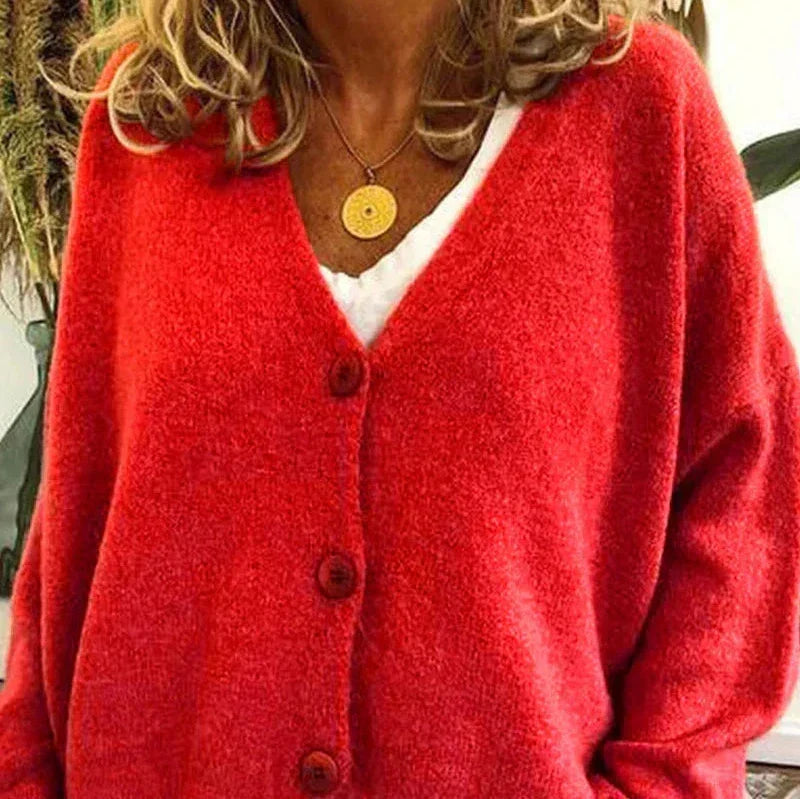 Birgit V-Neck Button Front Cardigan