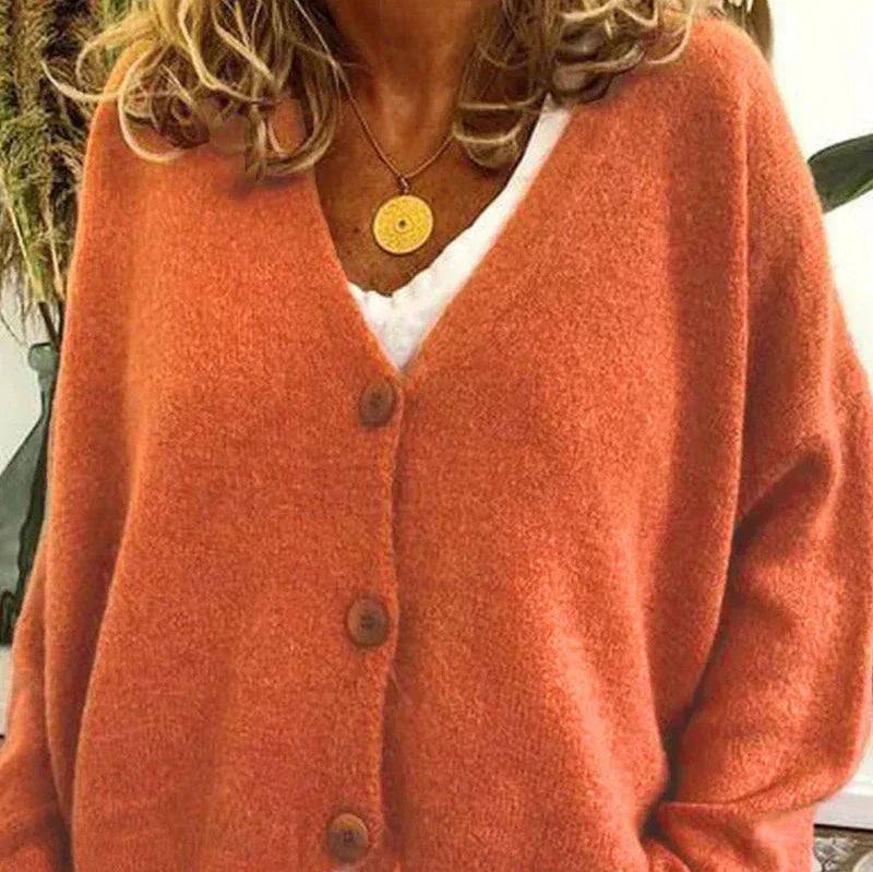 Birgit V-Neck Button Front Cardigan