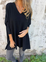 Annika Relaxed Fit V-Neck Sweater
