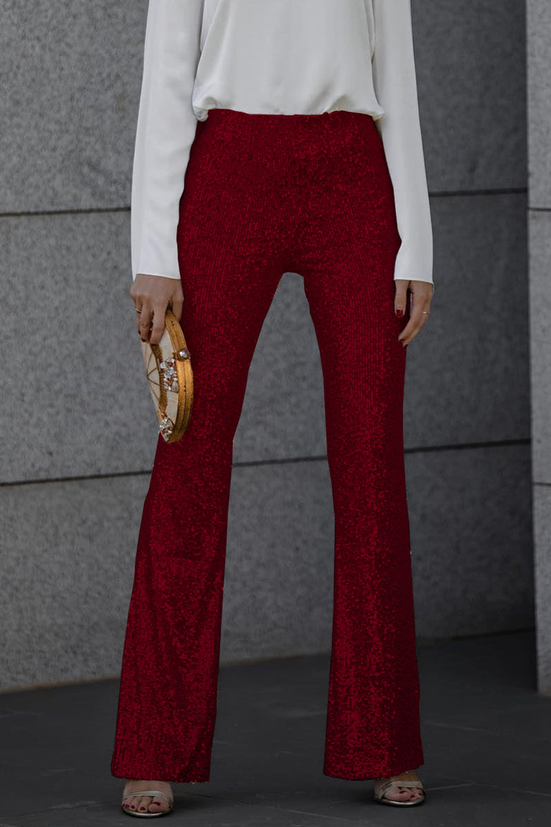 Karin Sequin Bell-Bottom Pants