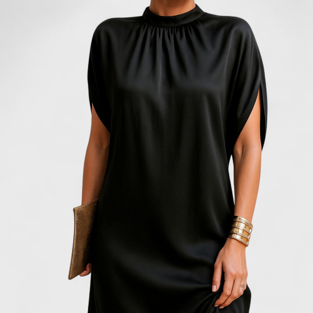 Natascha High-Neck Relaxed Mini Dress
