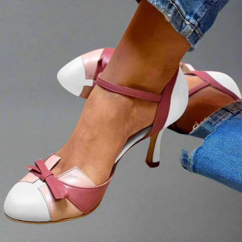 Doris Bow Strap Closed-Toe Pumps