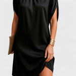 Natascha High-Neck Relaxed Mini Dress