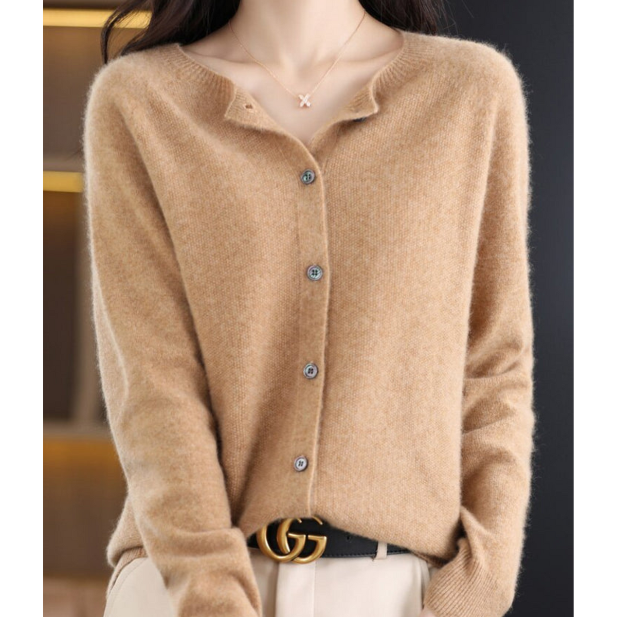 Katharina Classic Button-Front Cardigan