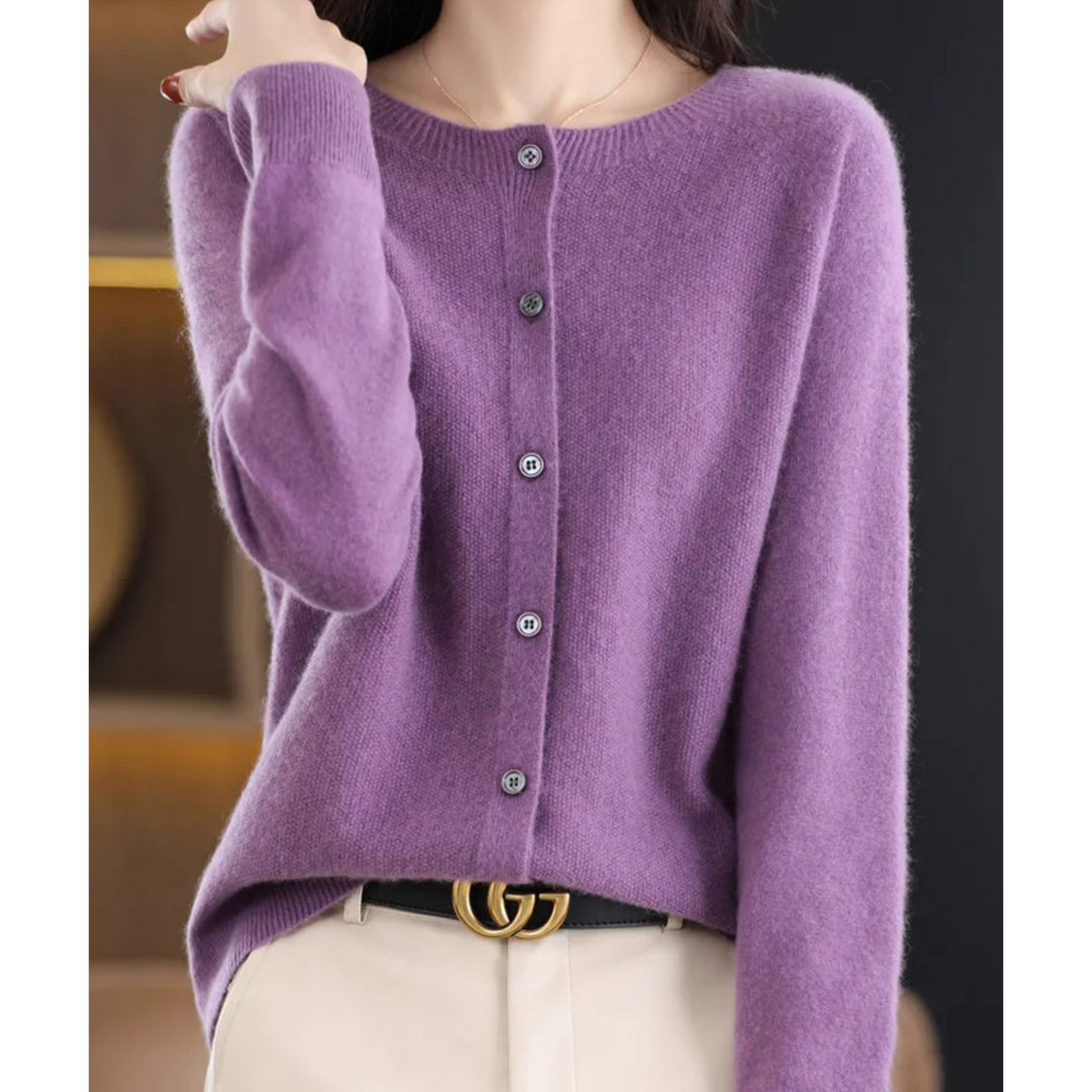 Katharina Classic Button-Front Cardigan