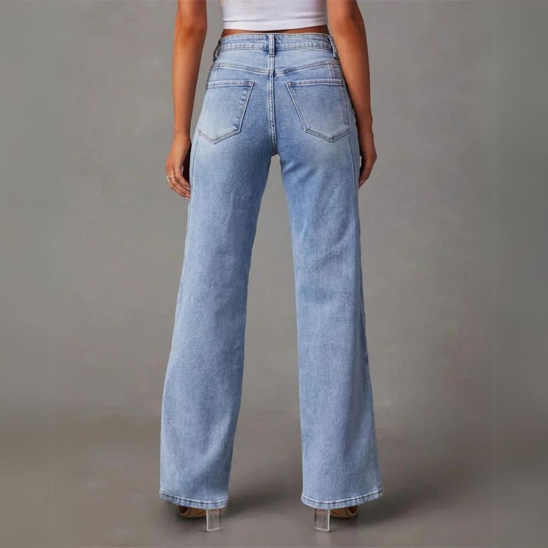 Carmen High-Rise Wide-Leg Denim Jeans