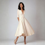 Tanja Elegant Flared Wedding Guest Midi Dress