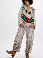 Gabriela Printed Wide-Leg Jeans